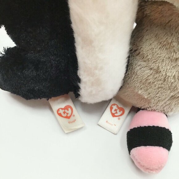 Ty Beanie Boos Forest Animals Rocco Bandit Racoon Fay Fox Flora Skunk Woodland - Picture 13 of 14